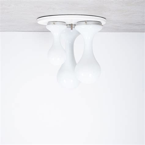 Carlo Nason Three Shade Large Glass Flush Mount Lamp, Italy, 1960 – DERIVE