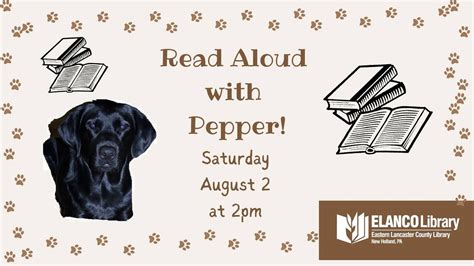 Read Aloud with Pepper the Dog! , Eastern Lancaster County Library, New ...