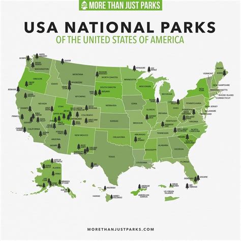 United States of America national parks map. - Maps on the Web