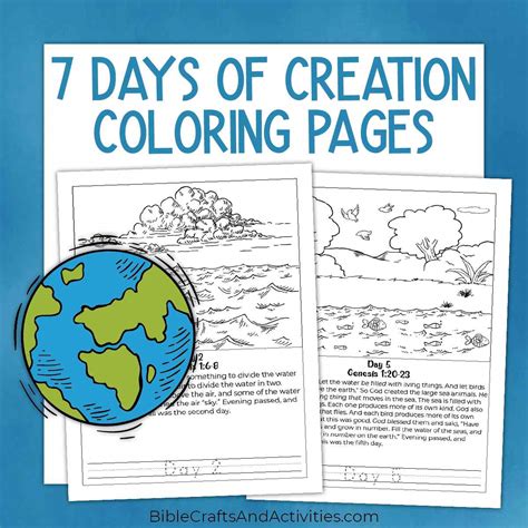 6 Days Of Creation Coloring Pages