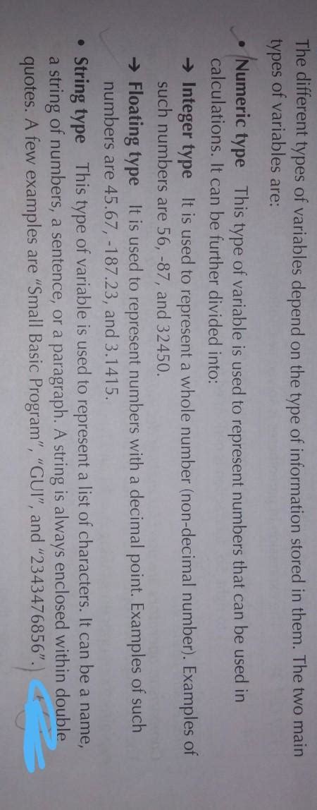 1.Explain the two types of variables in Small Basic. - Brainly.in