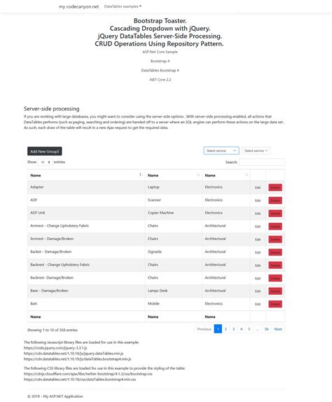 Image result for Server-Side DataTable in MVC .Net Core