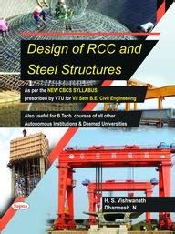 Buy Design Of Rcc & Steel Structures For 7 Sem Be Civil Engineering ...