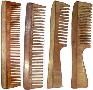 Ginni Marketing Combo of 4 Neem Wood Combs (Regular+Handle) - Price in ...