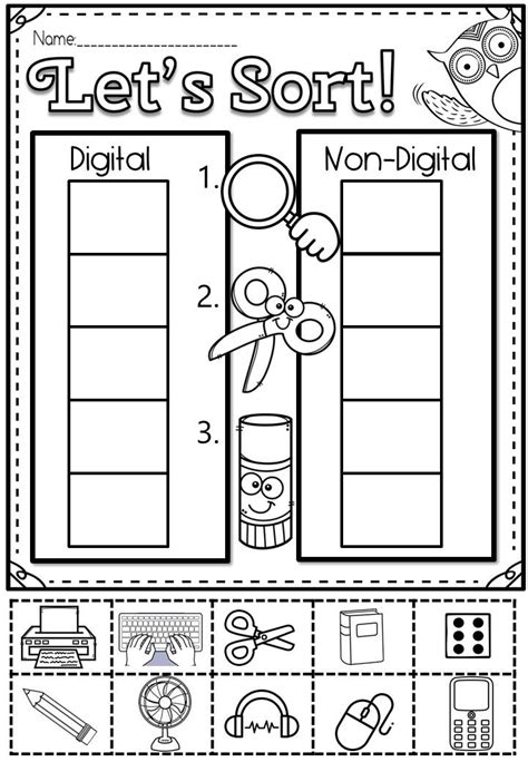 Digital Technology Worksheet 的图像结果