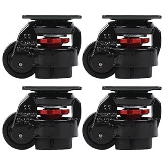 4pcs Level Adjustment Caster GD‑60F Heavy Duty Industrial Roller Wheel ...