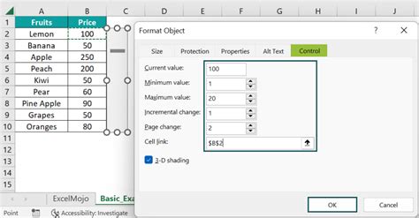 Image result for Adding Scroll Bar Excel