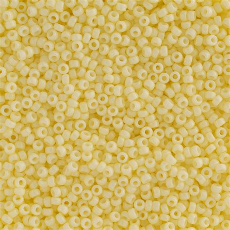 Miyuki Round Seed Beads Size 15/0 1.5mm, 4451 Duracoat Opaque Light Le