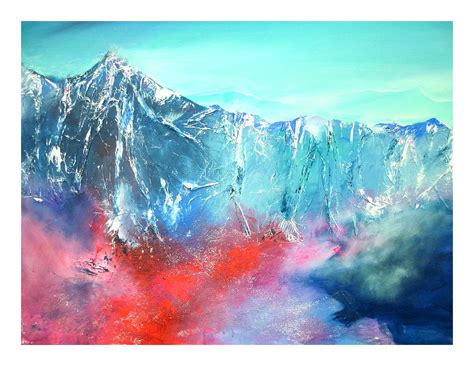 Buy Creative Clouds Fabric Ice Mountain Printed Canvas Painting (45 cm ...