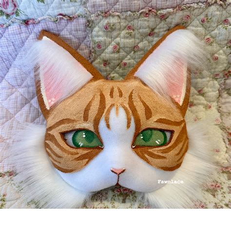 Orange tabby cat therian mask in 2025 | Orange tabby cats, Animal masks ...