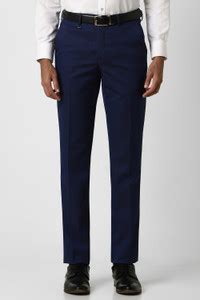 VAN HEUSEN Slim Fit Men Dark Blue Trousers - Buy VAN HEUSEN Slim Fit ...