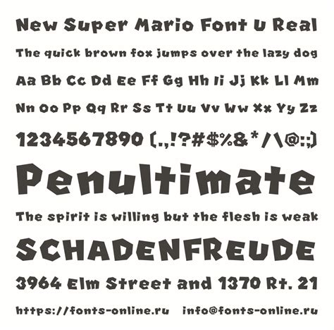 New Super Mario Font U Real font