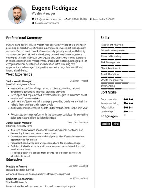 7 Best Wealth Manager Resume Examples for 2026