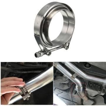 2.5Inch V-Band Clamp with Flanges Turbo Exhaust Downpipe Universal ...