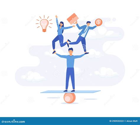 Teamwork and Corporate Leisure and Yoga Courses. Good Balance between ...