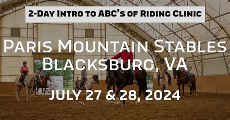 Robbie Potter Intro to ABCs of Riding Clinic at Paris Mountain Stables ...