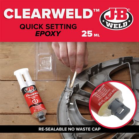 Snapklik.com : J-B Weld 50112 ClearWeld 5 Minute Set Epoxy Syringe ...