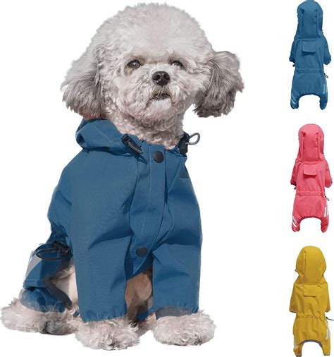 Waterproof Puppy Dog Raincoats with Hood for Puppy Small Medium Dogs ...