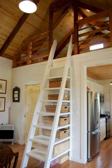 Tiny House Cabin With Staircase Loft
