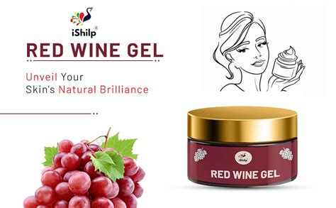 iShilp Red Wine Gel Moisturizer for Face 50gm Enriched with Saffron ...