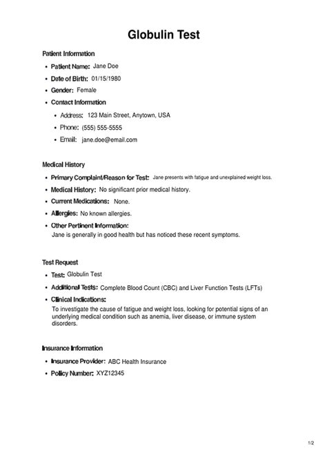 Blood Test For Globulins – Understanding High Globulin Levels in Lab ...