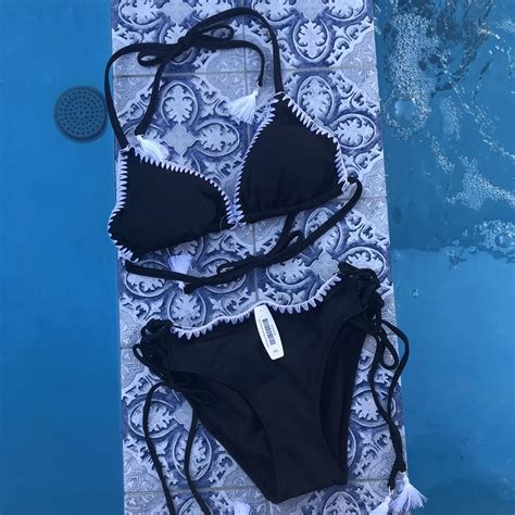 Adore Me two piece bikini swim suit !!🌟 ♥️Black w/... - Depop