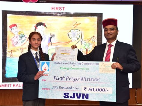 SJVN, CMD awards winners of State Level Painting Competition on Energy ...
