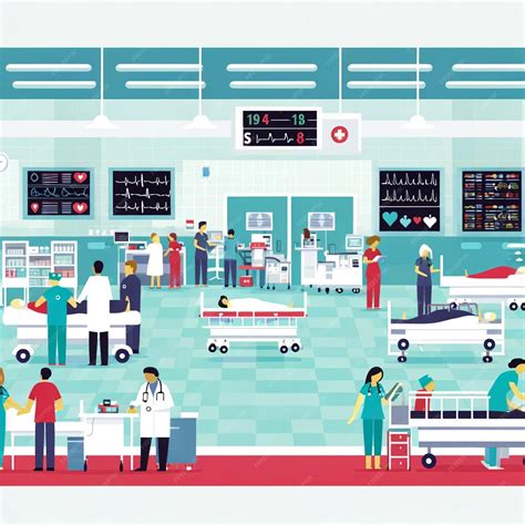 Premium Photo | Dynamic Hospital Emergency Department Vector Illustration