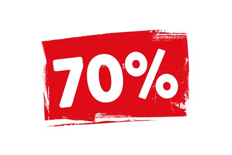 Grunge 70 percent label PSD - PSDstamps