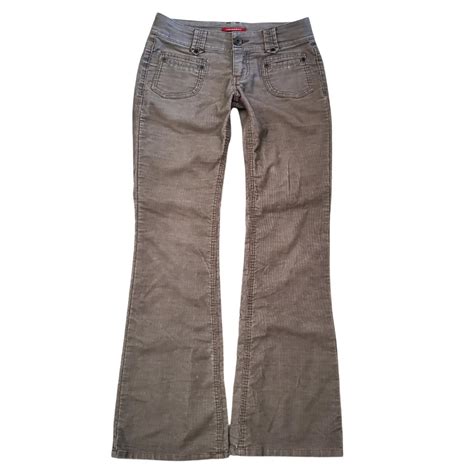 Union Bay khaki bootcut pants with corduroy texture.... - Depop