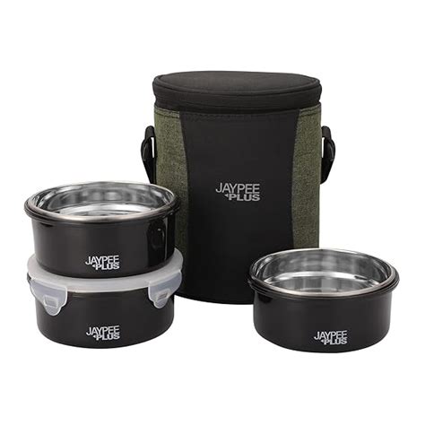 Buy Jaypee Plus Stainless Steel Micropac 3 Container Lunch Box | Leak ...