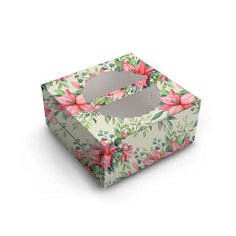 Unique floral print cake boxes available now to carry half kg cake. Buy ...