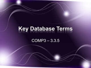 Image result for Database Key Terms