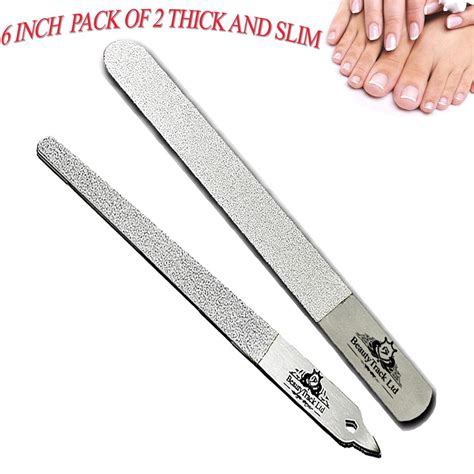 Nail Files 6 Inch Diamond Deb Stainless Steel Manicure Pedicure Pack of ...