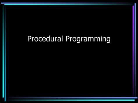 Image result for Procedural Programming Code Example