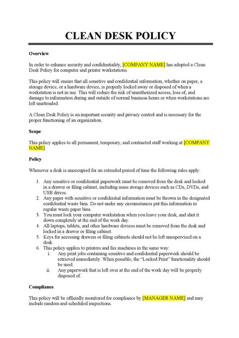 Data Protection Policy - Free Template Download