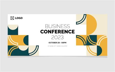Business conference 2023 geometric banner design vector illustration ...