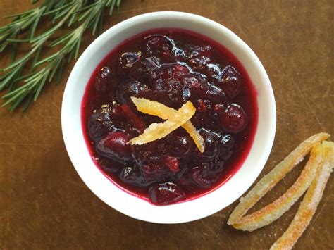 Cranberry Sauce with Candied Orange Peels - Cathy