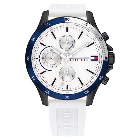 Buy Online Tommy Hilfiger Multifunction White Dial Watch for Men ...