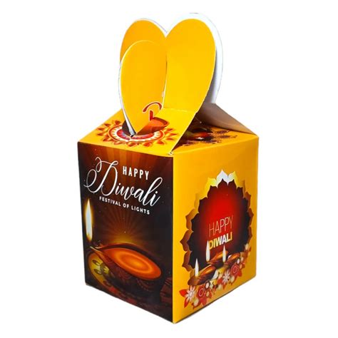 Happy Diwali Yellow Multi Purpose Gift Box (Set of 5) For Chocolates ...