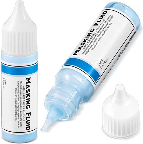 2 Pcs Masking Fluid for Watercolor Painting, 15ml Capacity Bottle with ...