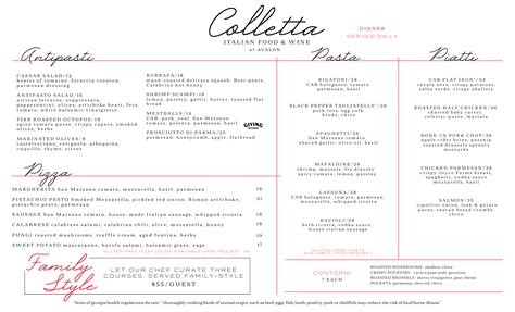 Colletta Italian Restaurant Alpharetta, Georgia | Avalon