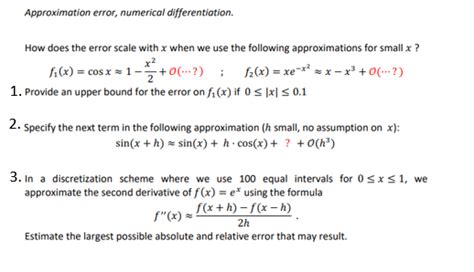 Image result for Error in Numerical Approximation Graph