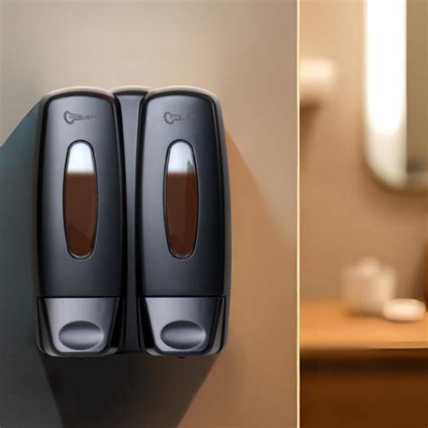 Buy Double Section Wall Mount Liquid Soap Dispenser (Black, 350ml ...
