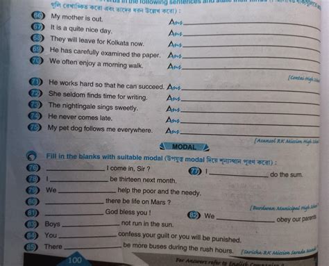 Fill in the blanks with suitable modal Underline the adverba in the ...