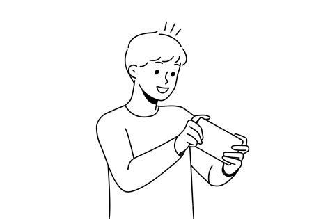 Premium Vector | Happy child play video game on smartphone