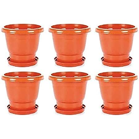 Varshney Gardening 12 Inch Dulex Fancy Gamla/Planter Pot/Flower Round ...