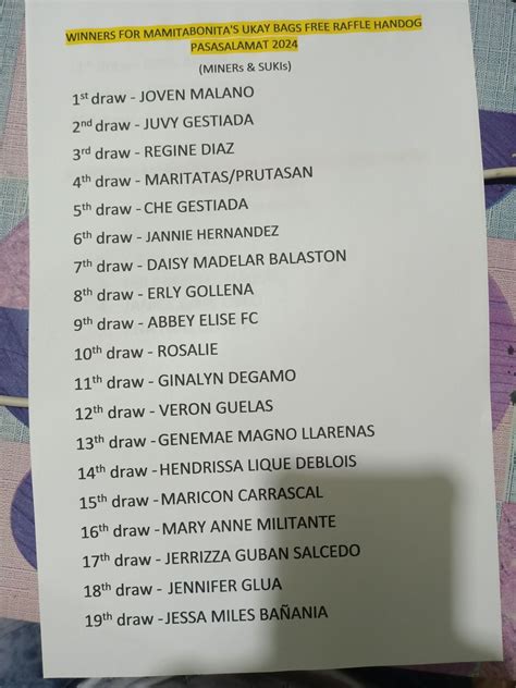 Winners of FREE RAFFLE HANDOG PASASALAMAT 2024, Purok 7A, Beside J.P ...