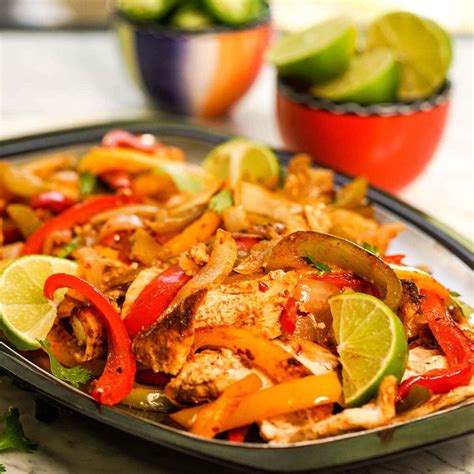Easy Oven Baked Chicken Fajitas - Bowl Me Over