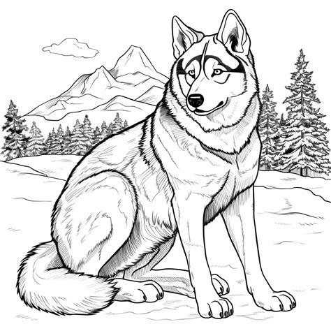 Printable Husky Coloring Pictures